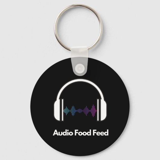 Audio Voedsel Feed  Sleutelhanger (Voorkant)