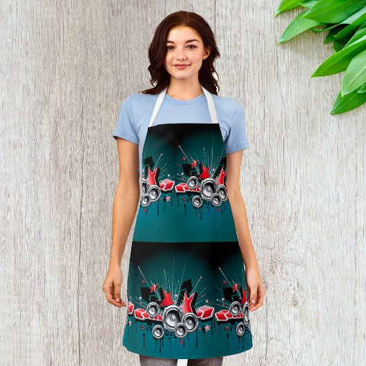 Audio voor grafische muziekluidsprekers schort