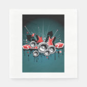 Audio voor grafische muziekluidsprekers servet (Voorkant)