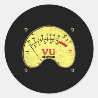 Audio VU Meter opname ingenieurs Ronde Sticker