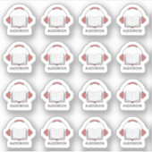 Audiobook Koptelefoon Herinnering Lezers Bujo Plan Sticker (Voorkant)