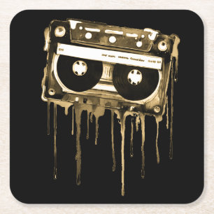  audiocassette kartonnen onderzetters