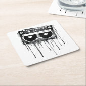  audiocassette kartonnen onderzetters (Schuin)