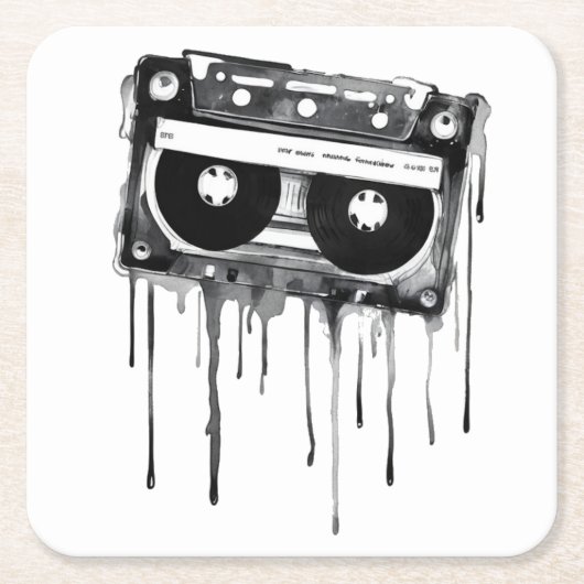  audiocassette kartonnen onderzetters (Voorkant)