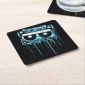 audiocassette kartonnen onderzetters (Schuin)