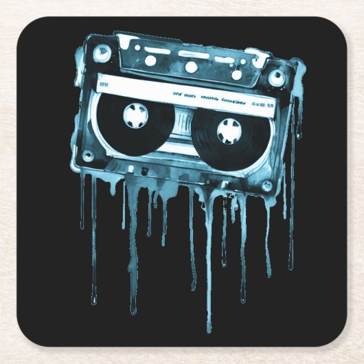 audiocassette kartonnen onderzetters (Voorkant)