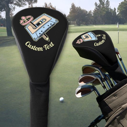 Audiocassette met potlood golfheadcover