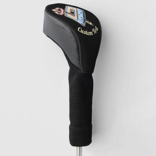 Audiocassette met potlood golfheadcover (Schuin)