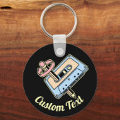 Audiocassette met potlood sleutelhanger (Voorkant)