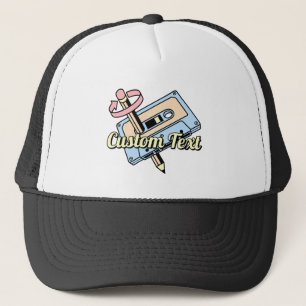 Audiocassette met potlood trucker pet