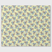 Audiocassette met potloodpatroon cadeaupapier (Vlak)