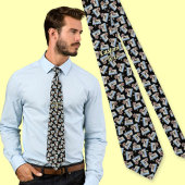 Audiocassette met potloodpatroon stropdas