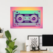 Audiocassette | Muziek | Retro | Digitale kunst | Poster (Thuiskantoor)