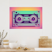 Audiocassette | Muziek | Retro | Digitale kunst | Poster (Keuken)