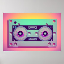 Audiocassette | Muziek | Retro | Digitale kunst |