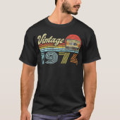 Audiocassette sinds 1974 48ste verjaardag t-shirt (Voorkant)
