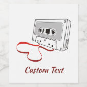 Audiocassette wijnlabel wijn etiket (Enkel label)