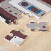  audiocassettes, naadloze achtergrond. legpuzzel (Zijkant)