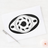 Audiofiele buiscontactdoos ovale sticker (Envelop)