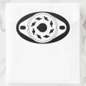 Audiofiele buiscontactdoos ovale sticker (Tas)