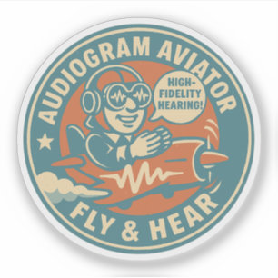 Audiogram Aviator Vlieg & Hoor Sticker