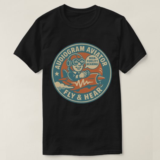 Audiogram Aviator Vlieg & Hoor T-shirt (Design voorkant)