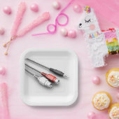 Audiokabels  Tech Papieren Bordje (Feest)