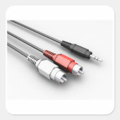 Audiokabels  Tech Vierkante Sticker (Voorkant)