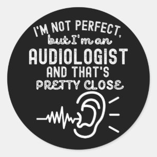 Audiologie citaten5, Audiologie Gezegden Ronde Sticker