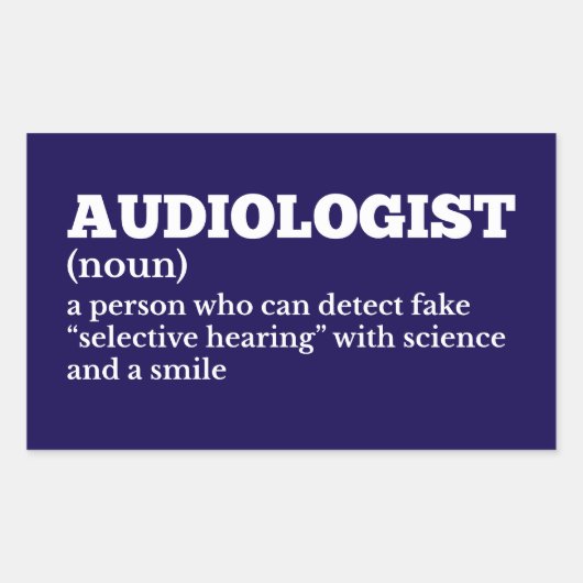 Audiologie Definitie Humor Sticker (Voorkant)