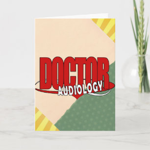 AUDIOLOGIE DOCTOR AUDIOLOGIST BIG RED LOGO FEESTDAGEN KAART