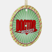 AUDIOLOGIE DOCTOR AUDIOLOGIST BIG RED LOGO KERAMISCH ORNAMENT (Rechts)