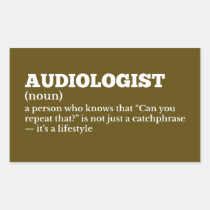 Audiologie Humor Taakdefinitie Rechthoekige Sticker