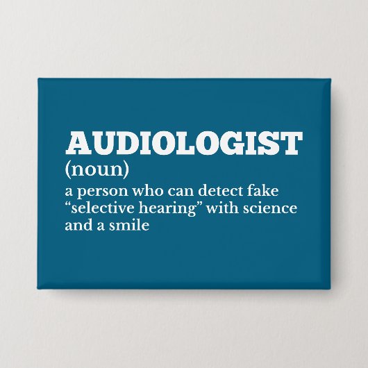 Audiologie Student Grappige Definitie Button (Voorkant)