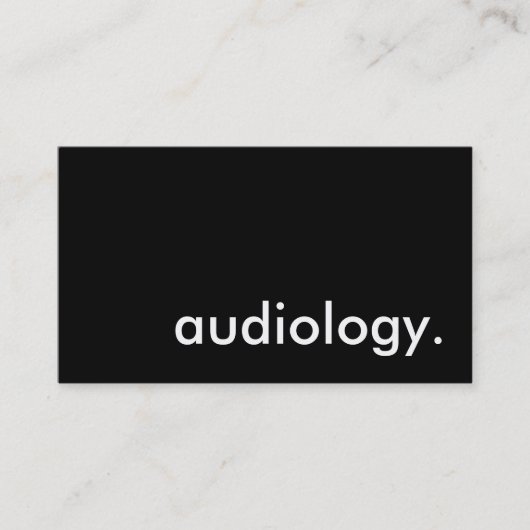audiologie. visitekaartje (Voorkant)