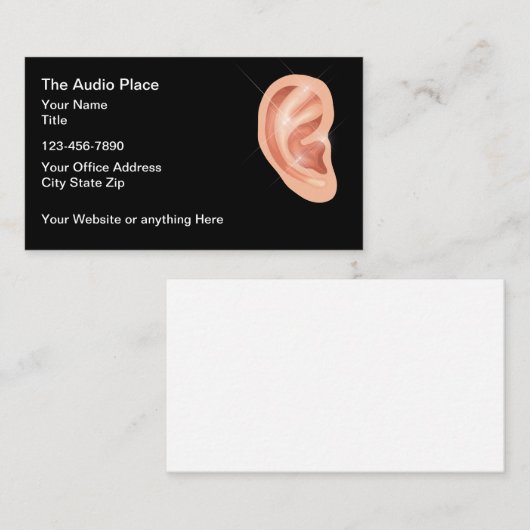 Audiologist Hearing Care Services  Visitekaartje (Voorkant / Achterkant)