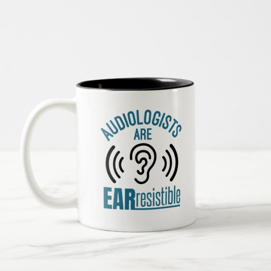 Audiologists Are Ear Resistible Funny Audiology Tweekleurige Koffiemok (Links)