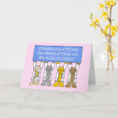 Audioloog Afstuderen gefeliciteerd Kaart (Gele Bloem)