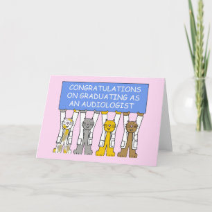 Audioloog Afstuderen gefeliciteerd Kaart