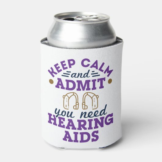 Audioloog Audiologie Funding wil hulp bij horen Blikjeskoeler (Blikje Voorkant)