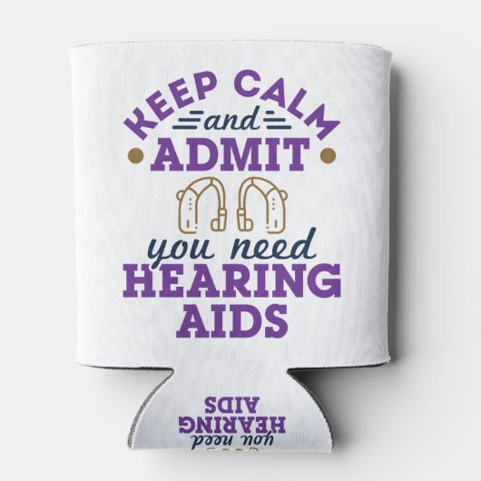 Audioloog Audiologie Funding wil hulp bij horen Blikjeskoeler (Achterkant)