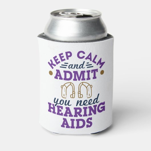 Audioloog Audiologie Funding wil hulp bij horen Blikjeskoeler (Blikje Achterkant)