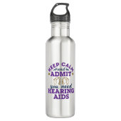 Audioloog Audiologie Funding wil hulp bij horen Waterfles (Voorkant)