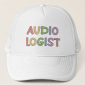 Audioloog Audiology Afstuderen Gift Trucker Pet (Voorkant)