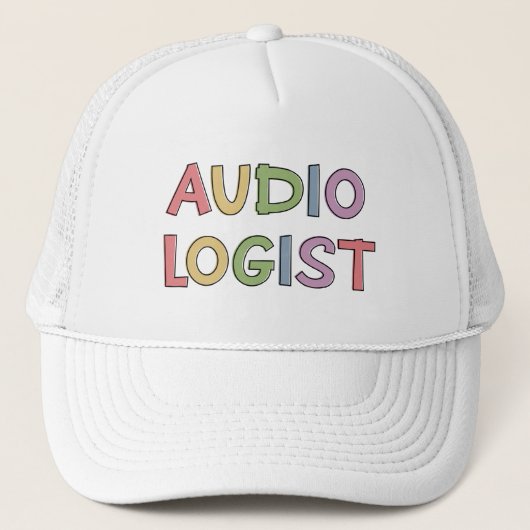 Audioloog Audiology Afstuderen Gift Trucker Pet (Voorkant)