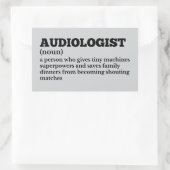 Audioloog betekent grappige Sticker (Tas)