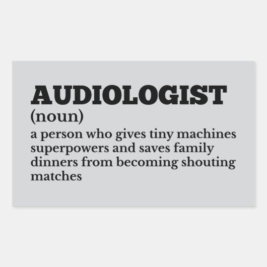 Audioloog betekent grappige Sticker (Voorkant)
