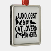 Audioloog Cat Lover Metalen Ornament (Rechts)