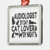 Audioloog Cat Lover Metalen Ornament (Links)