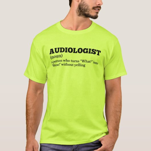 Audioloog Definition Humor T-shirt (Voorkant)